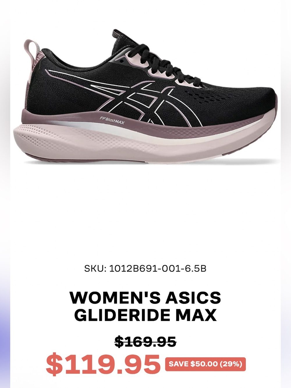 Asics Glideride Max Womens Running Athletic Shoes Size 7B New without Box